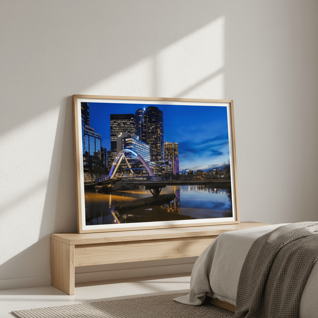 Melbourne Southbank at Blue Hour by Steven Scott wall - art - picture - poster