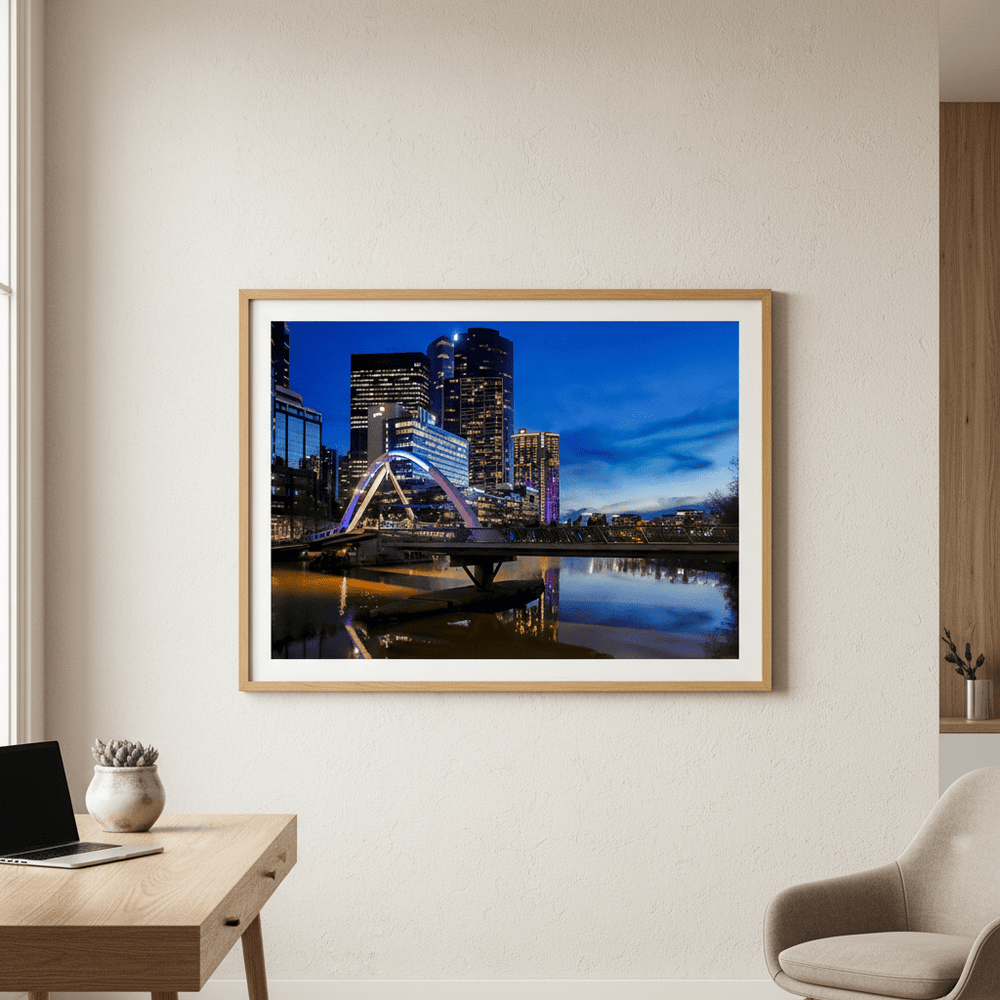 Melbourne Southbank at Blue Hour by Steven Scott wall - art - picture - poster