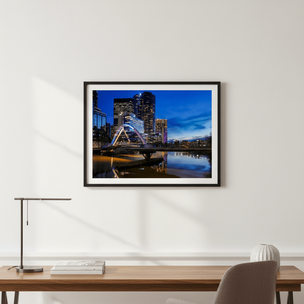 Melbourne Southbank at Blue Hour by Steven Scott wall - art - picture - poster