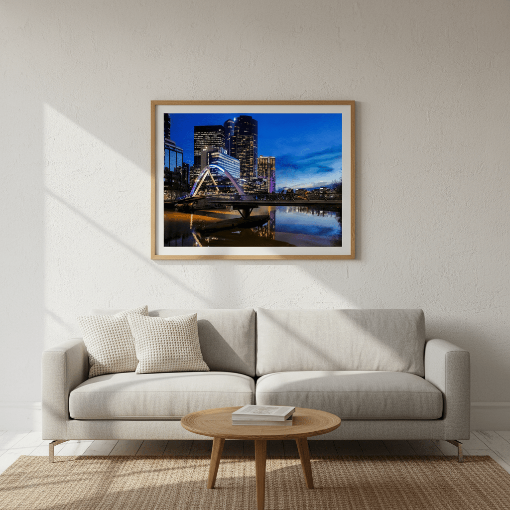 Melbourne Southbank at Blue Hour by Steven Scott wall - art - picture - poster