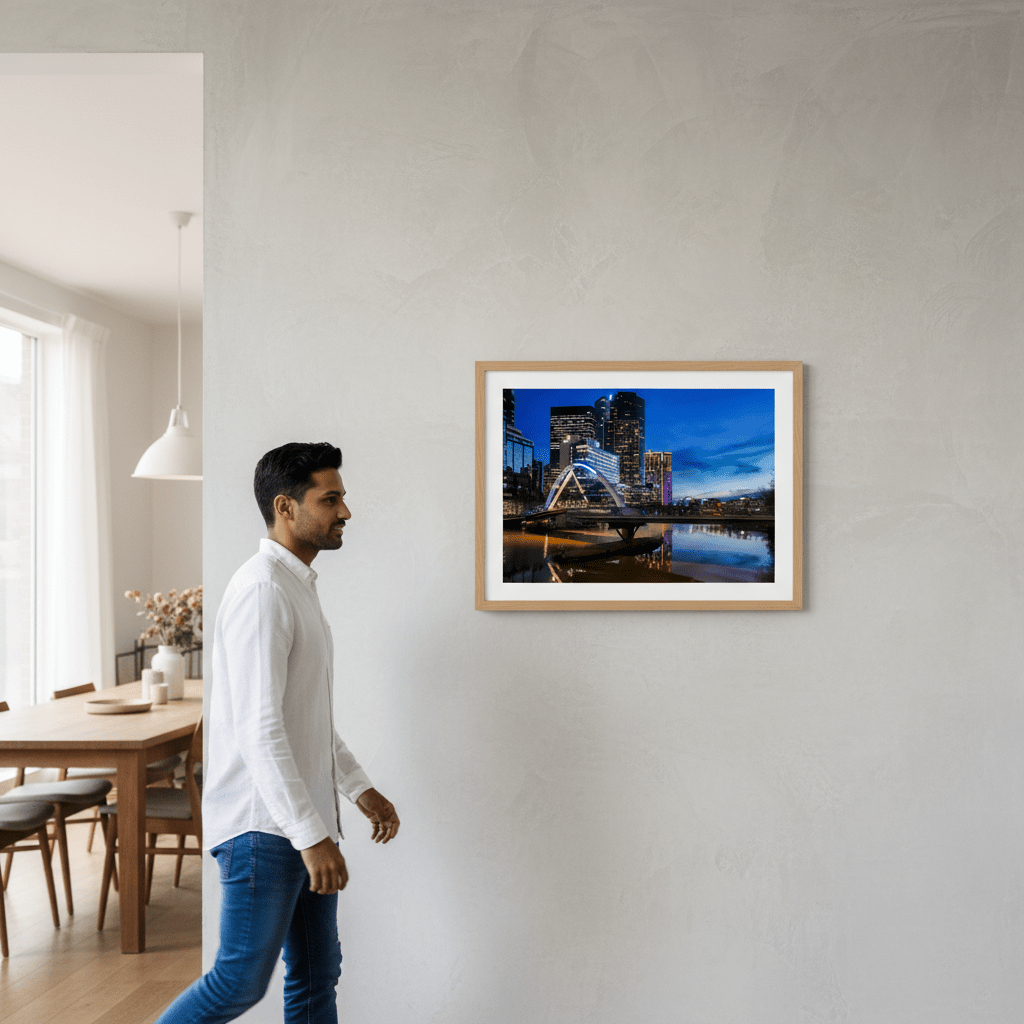 Melbourne Southbank at Blue Hour by Steven Scott wall - art - picture - poster