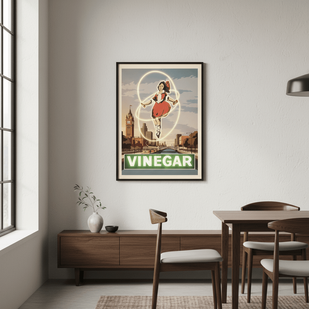 Melbourne Vinegar Skipping Girl Poster wall - art - picture - poster