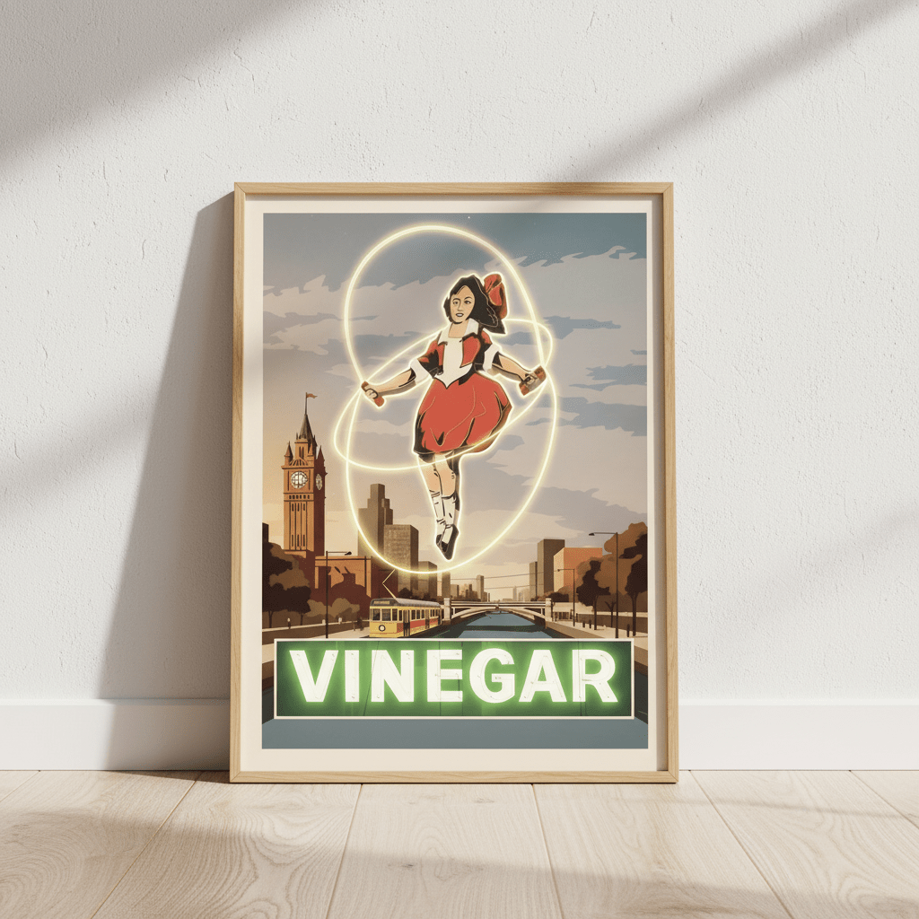 Melbourne Vinegar Skipping Girl Poster wall - art - picture - poster