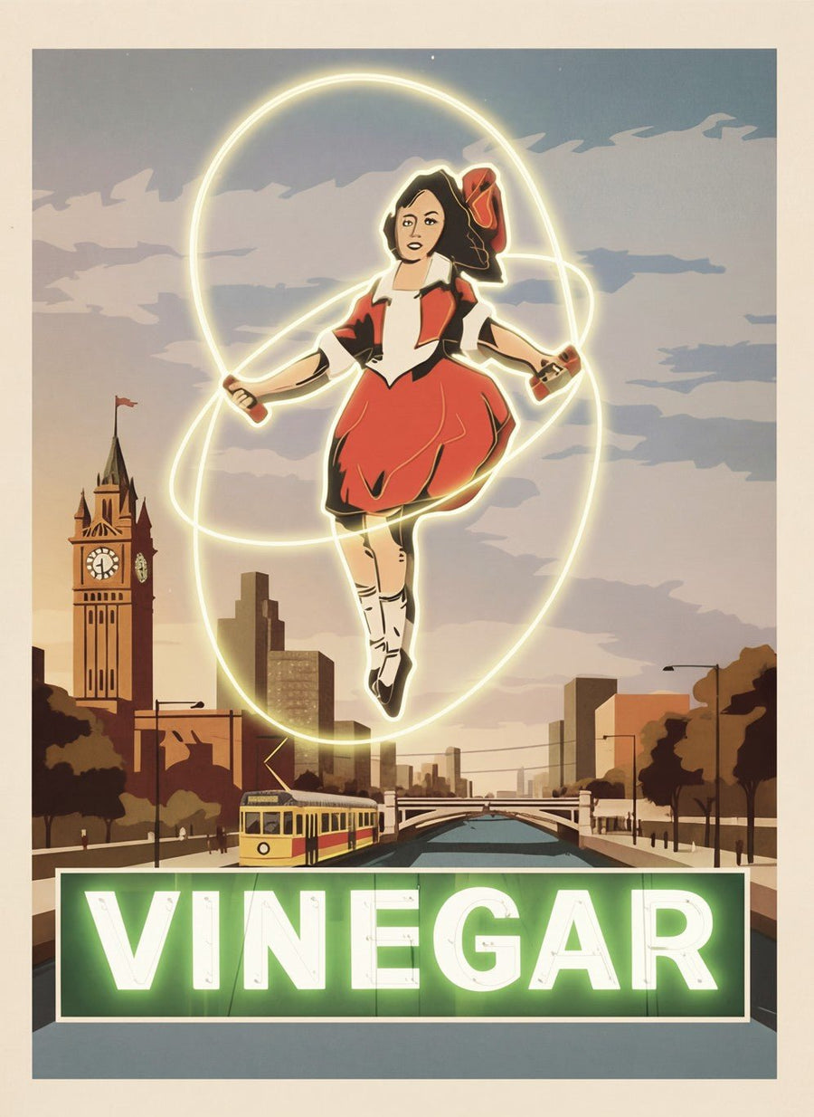 Melbourne Vinegar Skipping Girl Poster