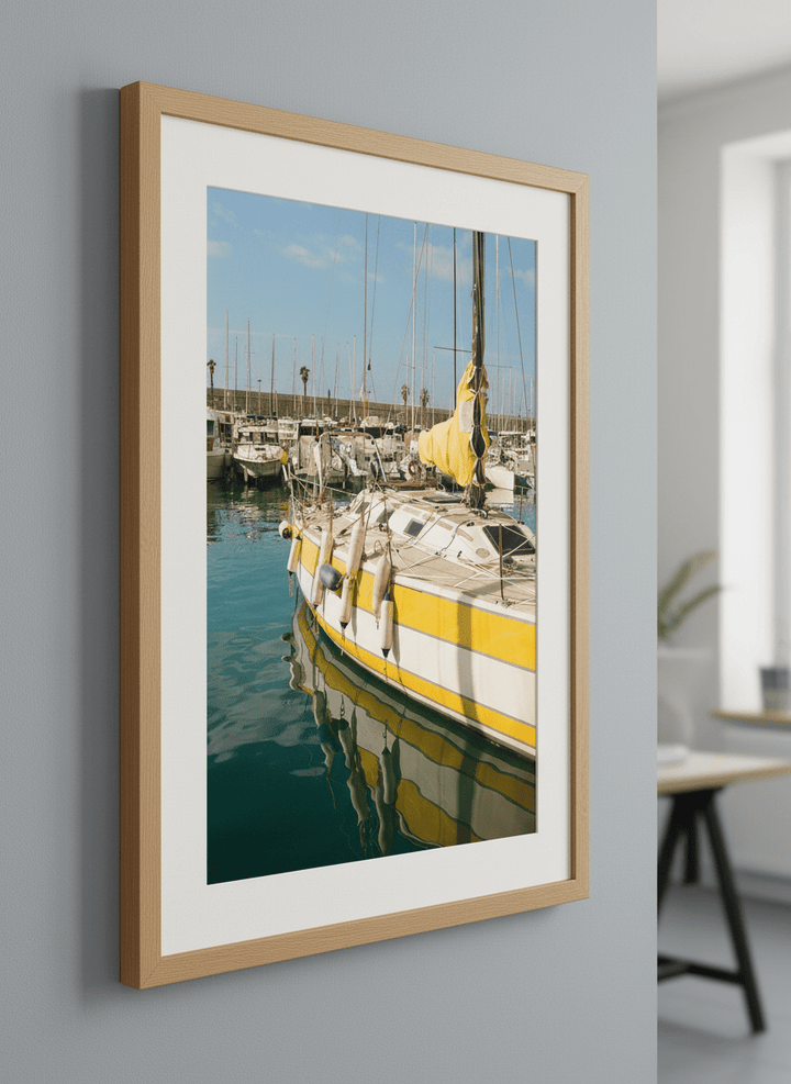 Contemporary wall art featured in a bright modern office workspace