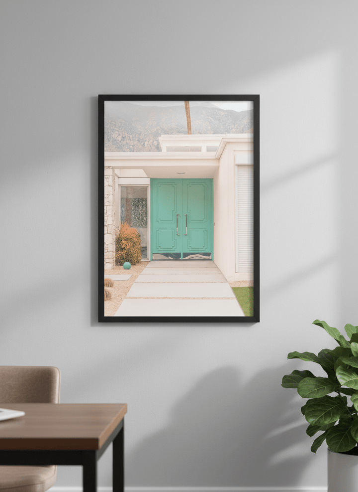 Contemporary wall art featured in a bright modern office workspace