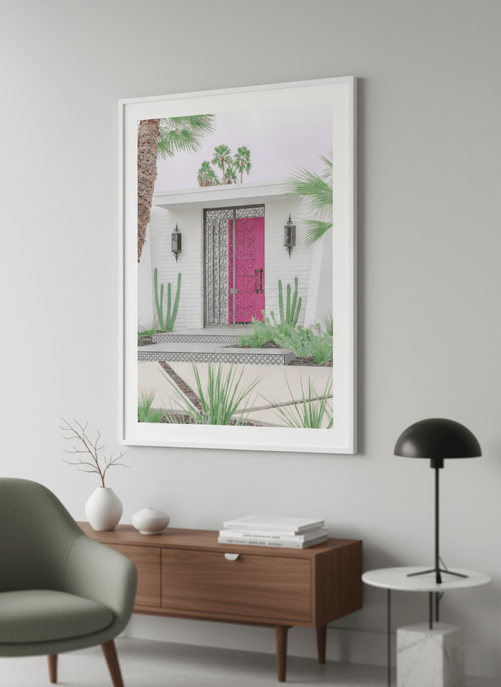 Contemporary wall art featured in a bright modern office workspace