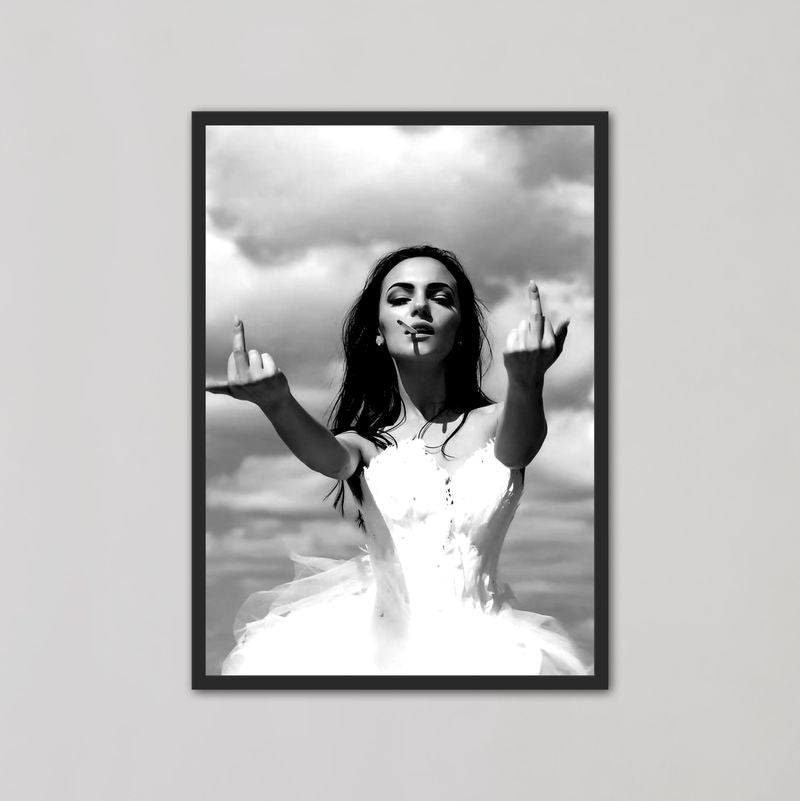 Middle Finger Feminist Inspired Wall Art Print - Style My Wall