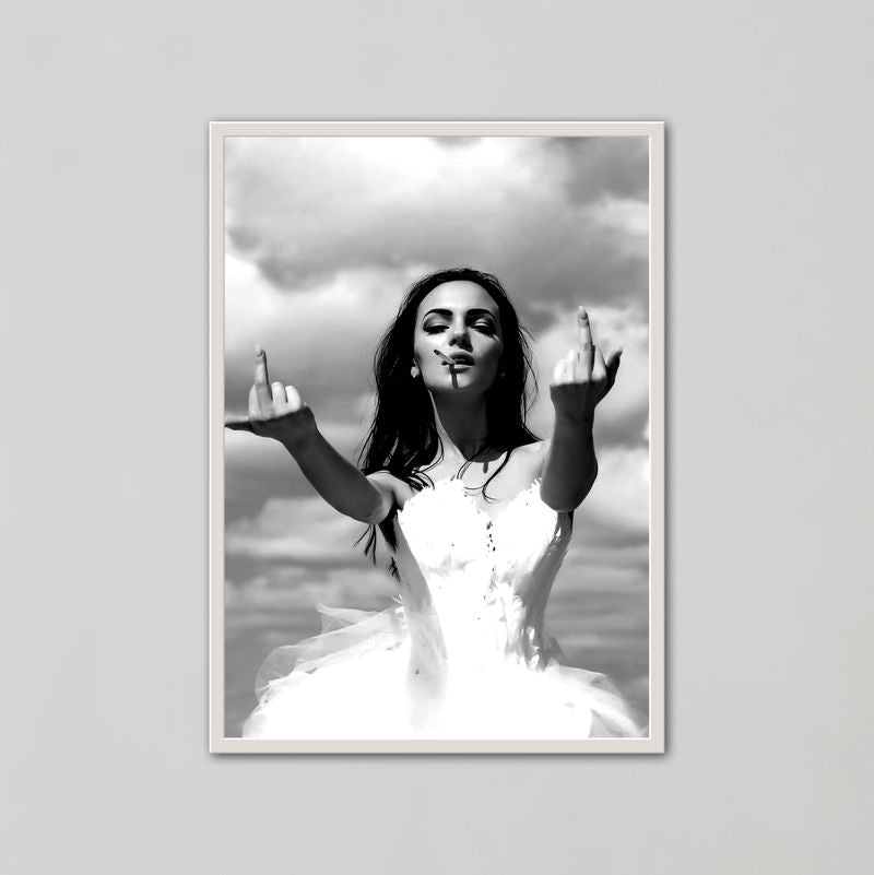 Middle Finger Feminist Inspired Wall Art Print - Style My Wall