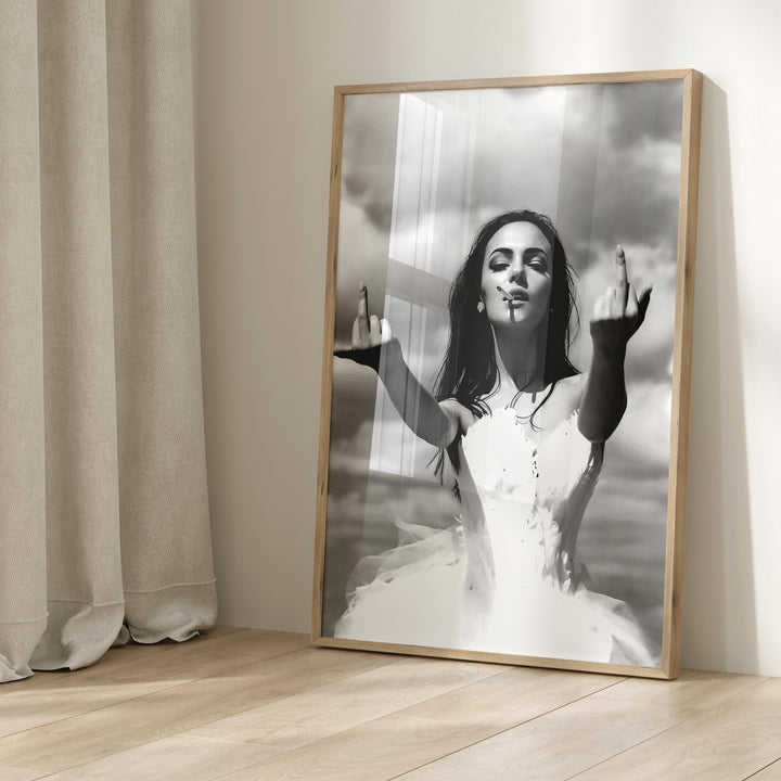 Middle Finger Feminist Inspired Wall Art Print - Style My Wall