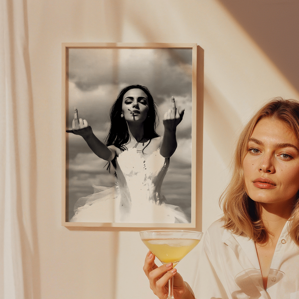 Middle Finger Feminist Inspired Wall Art Print