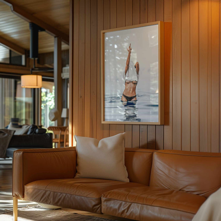 Middle Finger Ocean Girl Photography wall - art - picture - poster