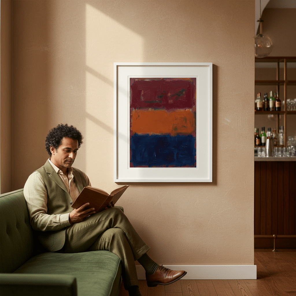 Midnight Ember Abstract Wall Art Painting Inspired by Mark Rothko wall - art - picture - poster