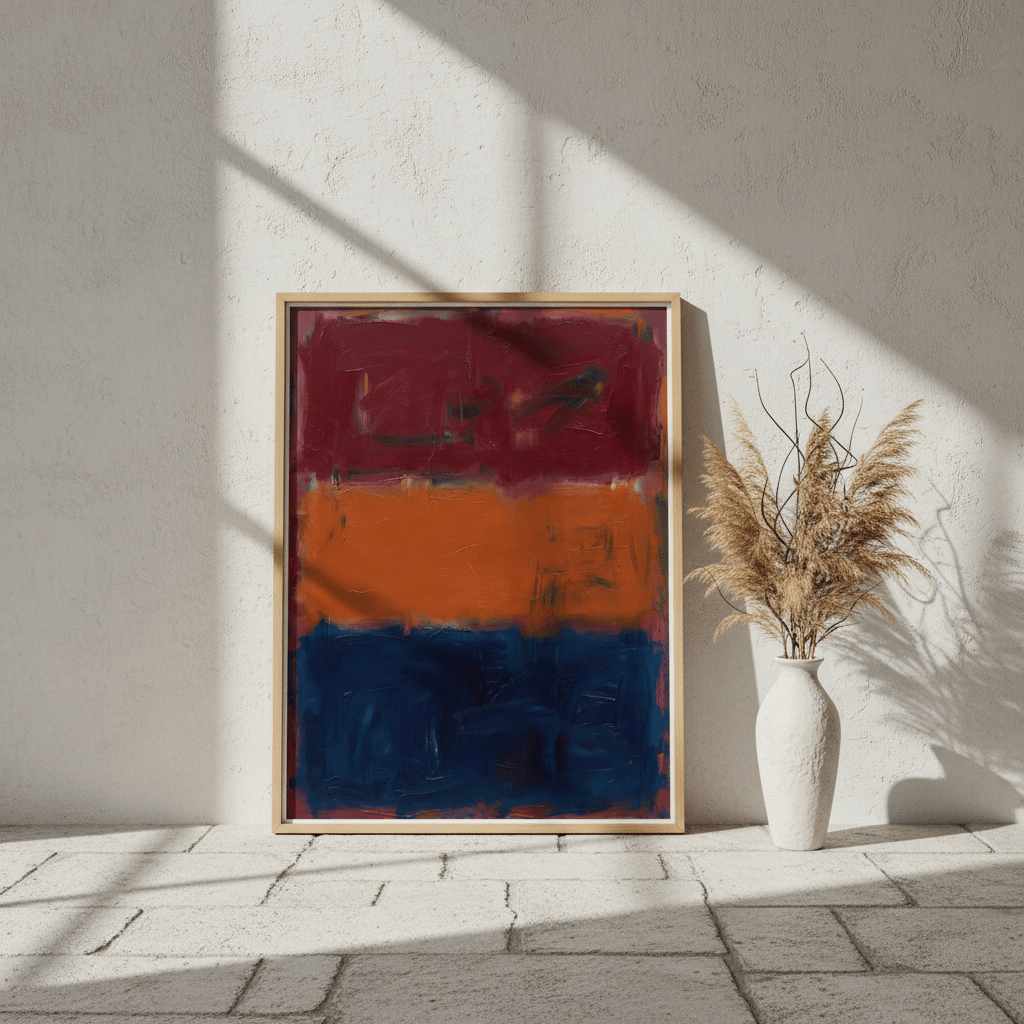Midnight Ember Abstract Wall Art Painting Inspired by Mark Rothko wall - art - picture - poster