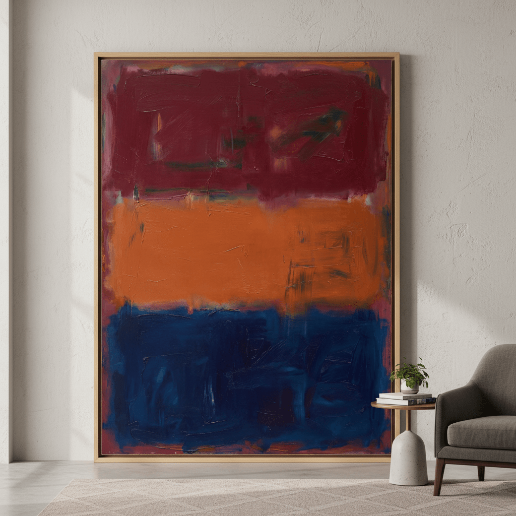 Midnight Ember Abstract Wall Art Painting Inspired by Mark Rothko wall - art - picture - poster
