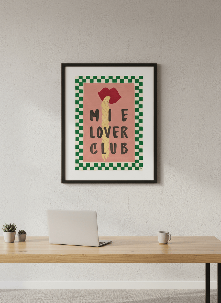 Contemporary wall art featured in a bright modern office workspace