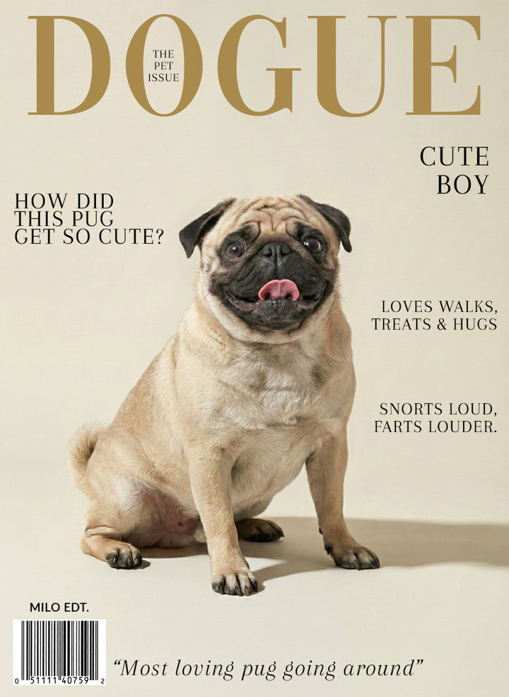 Dogue Magazine Pet Personalisation Wall Art