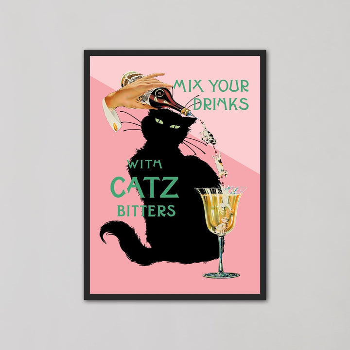 Mix Your Drinks With A Catz Bitters Pink Wall Art - Style My Wall