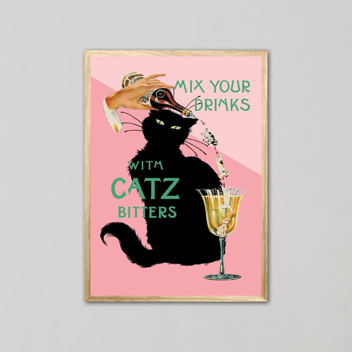 Mix Your Drinks With A Catz Bitters Pink Wall Art - Style My Wall