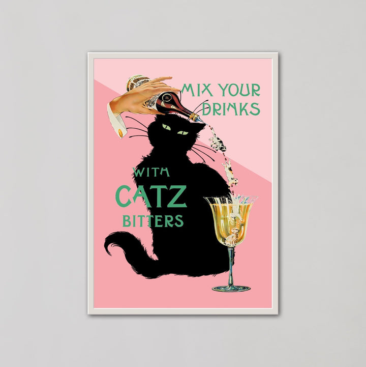 Mix Your Drinks With A Catz Bitters Pink Wall Art - Style My Wall