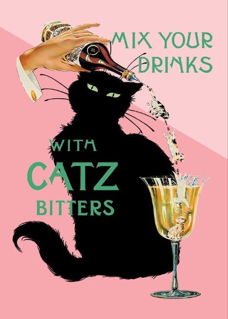 Mix Your Drinks With A Catz Bitters Pink Wall Art