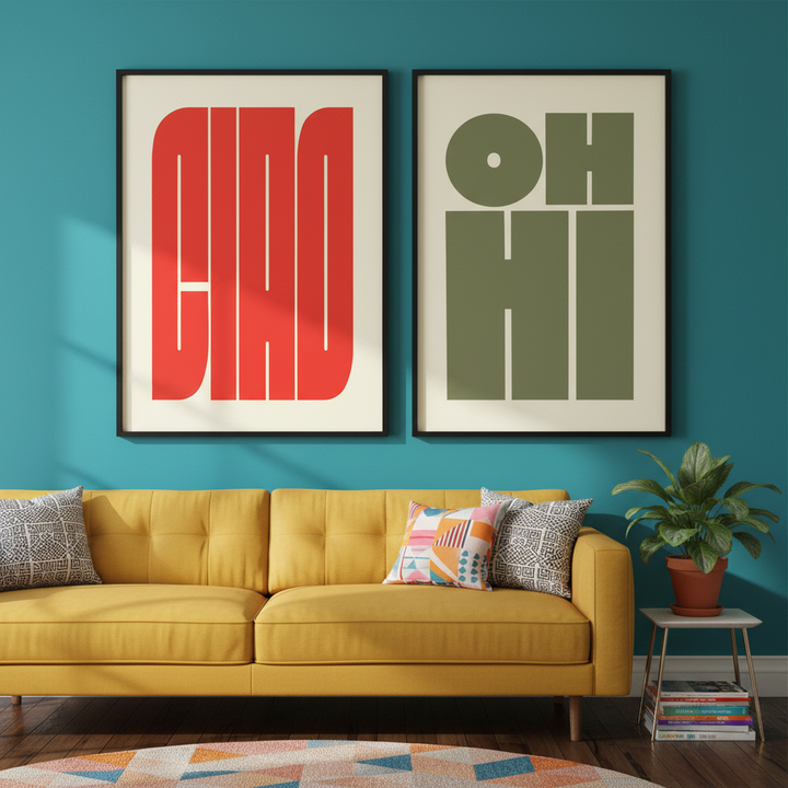 OH HI CIAO Set of 2 Prints