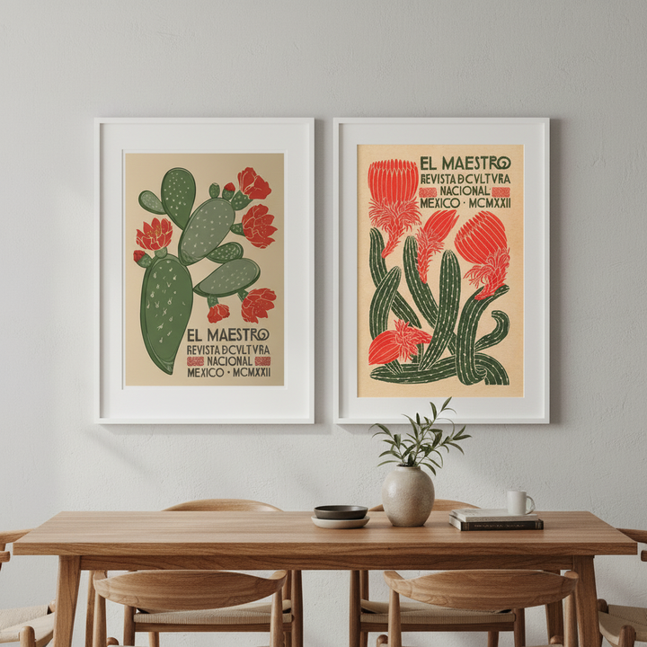 El Maestro Vintage Mexican Poster Set of 2 Prints