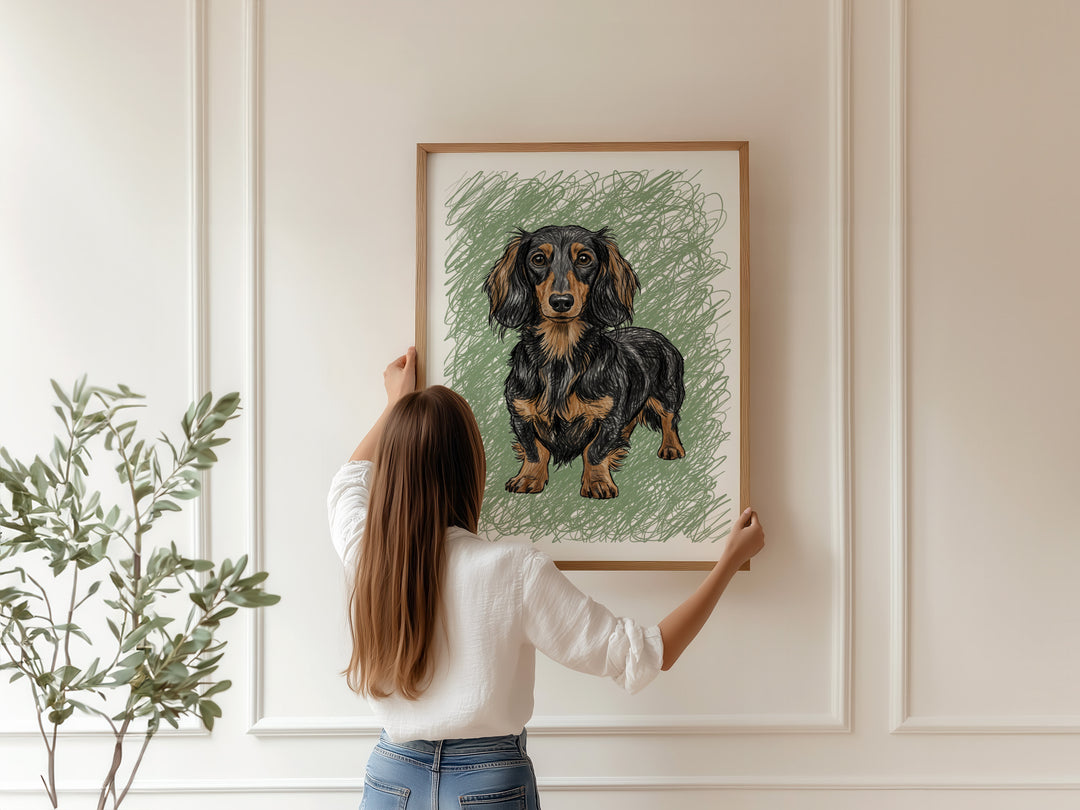 Rough Cute Scribble Pet Illustration Wall Art