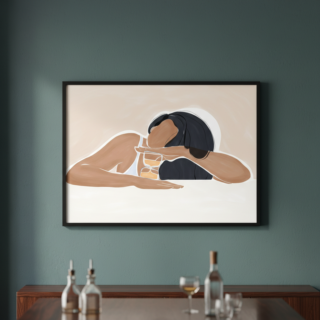 Woman with a Magic Hourglass by Ivy Green Illustrations