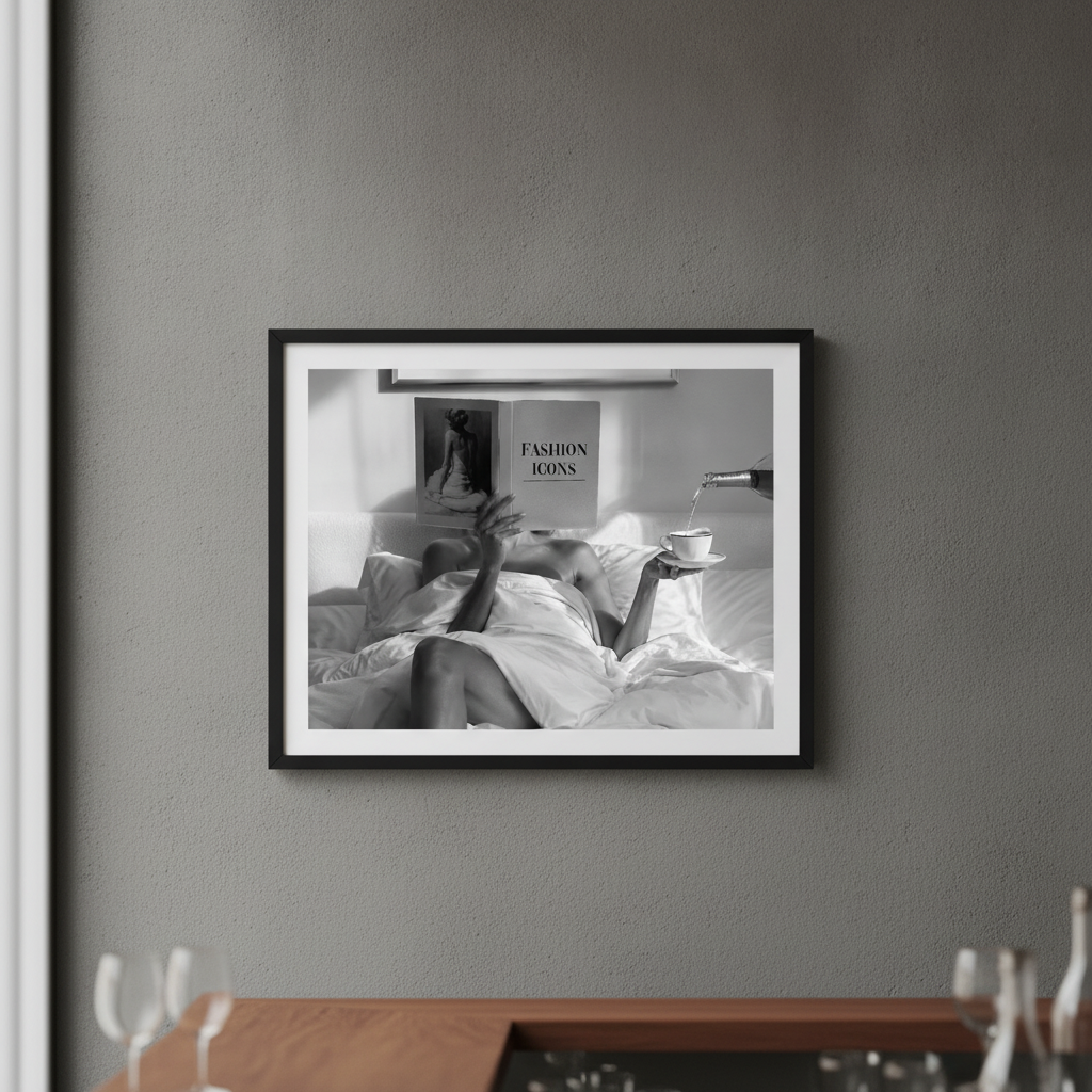 Fashion Icons Landscape Wall Art Black and White Photography