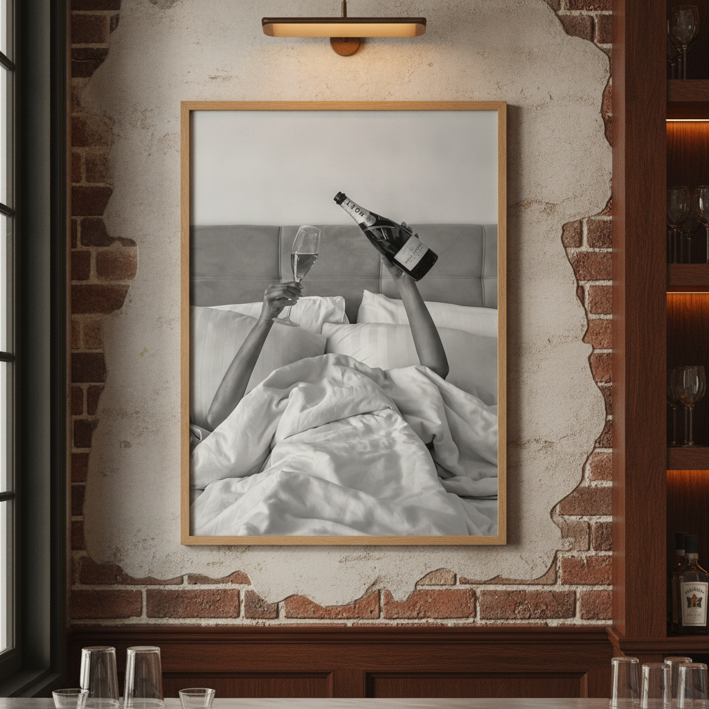 Champagne Bed and Breakfast Photograph Wall