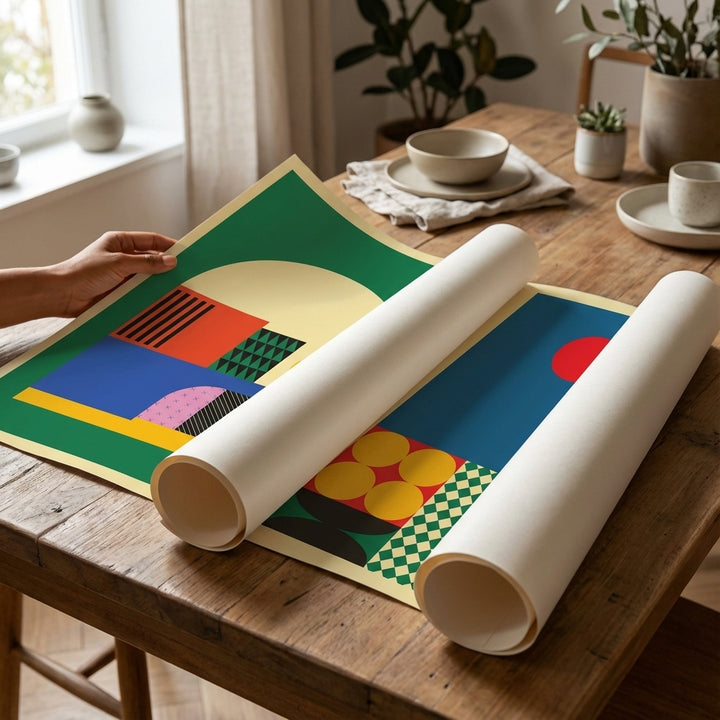 Moduler Modern Sunrise Set of 2 Geometric Prints