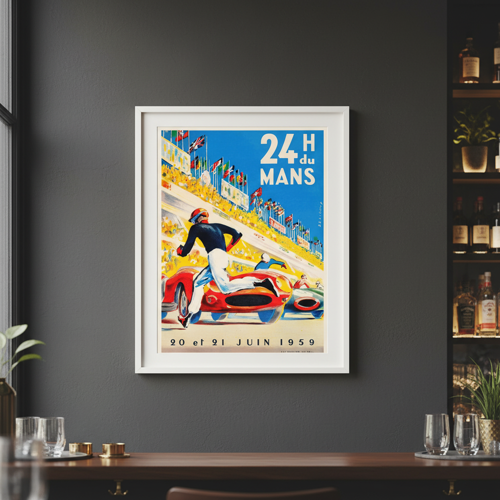 24 Hours of Le Mans 1959 Vintage Poster