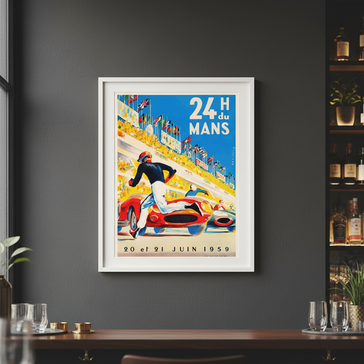 24 Hours of Le Mans 1959 Vintage Poster