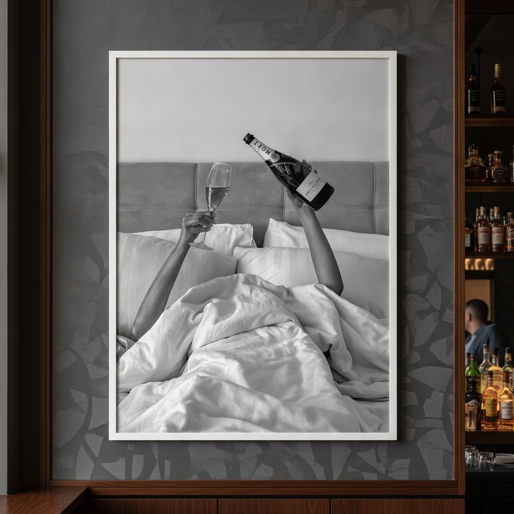 Champagne Bed and Breakfast Photograph Wall