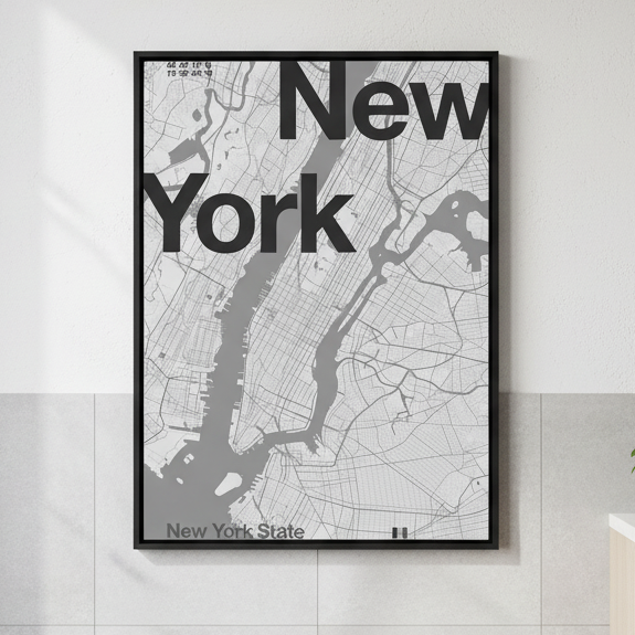 New York Minimal Map by Florent Bodart