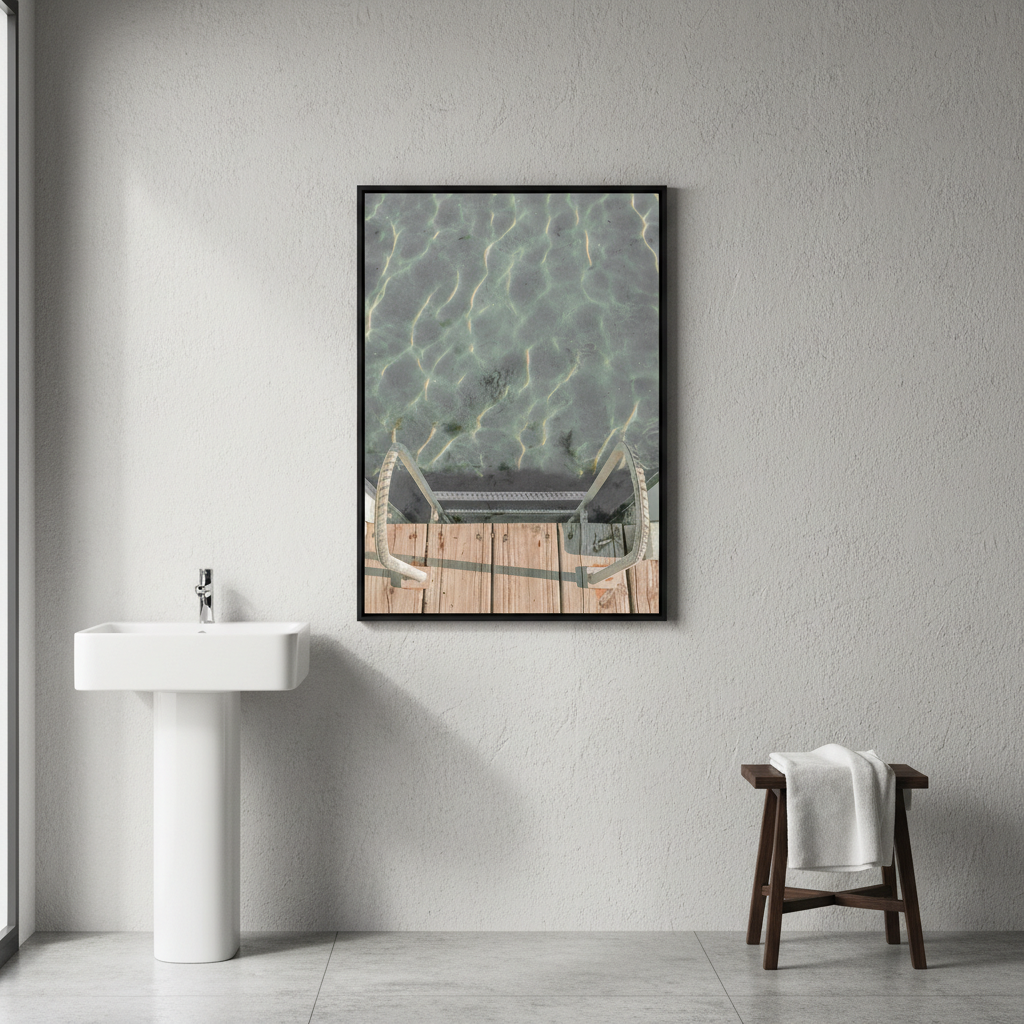 Jetty Ladder Looking Down by Steven Scott