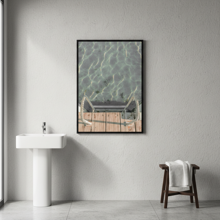 Jetty Ladder Looking Down by Steven Scott