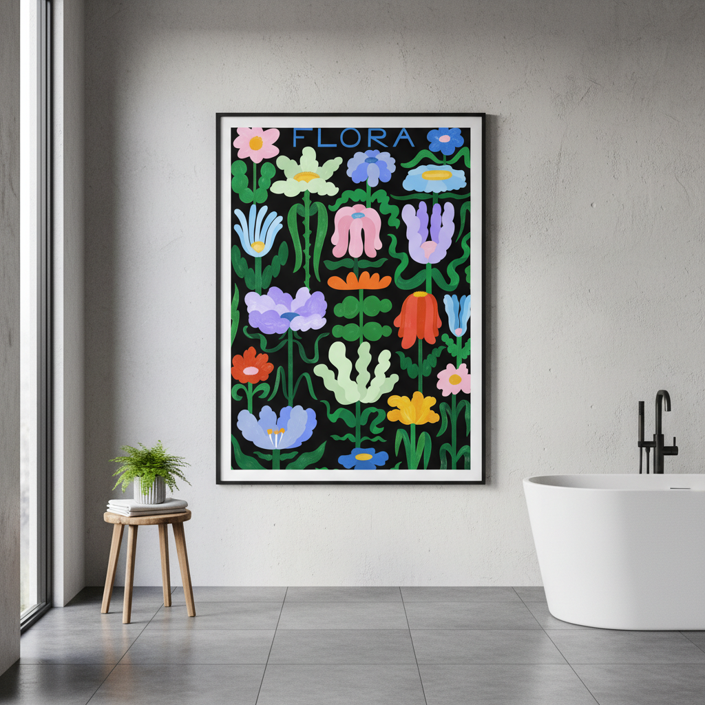 Flora on Black by Manne Jalilian