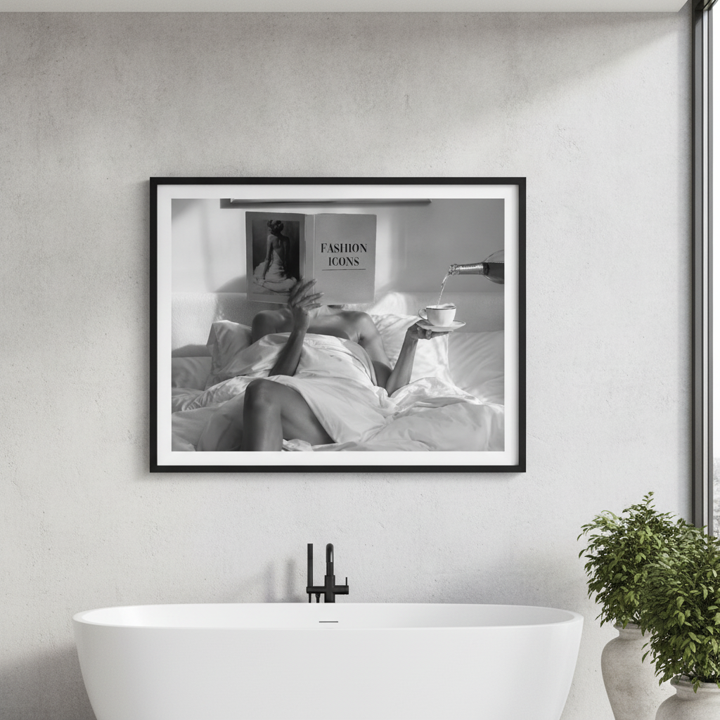 Fashion Icons Landscape Wall Art Black and White Photography
