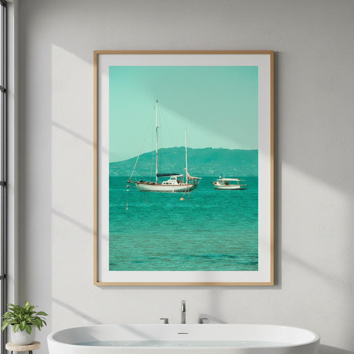 Boats Anchored in the Bay by Steven Scott