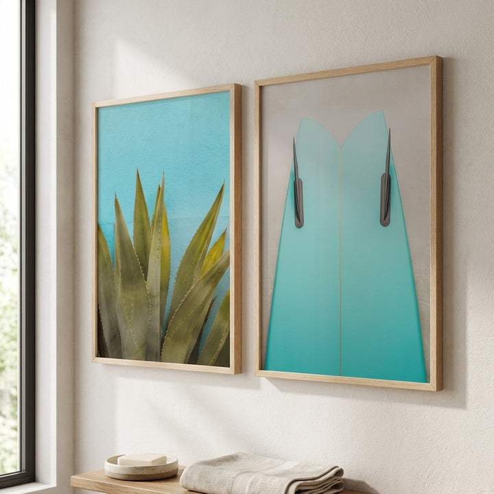 Teal Agave Surfboard Photograph Prints by Casey McCallister