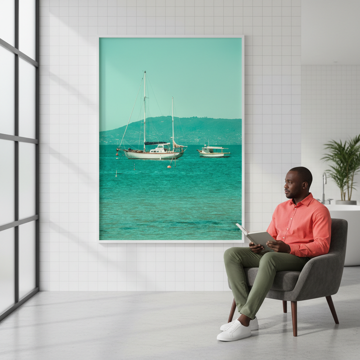 Boats Anchored in the Bay by Steven Scott