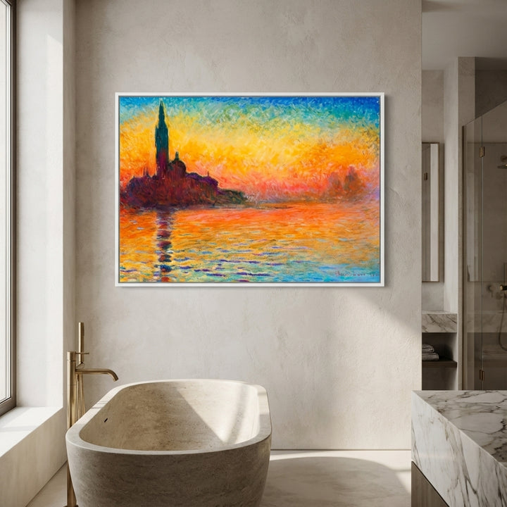 Venice Print San Giorgio Maggiore at Dusk by Claude Monet