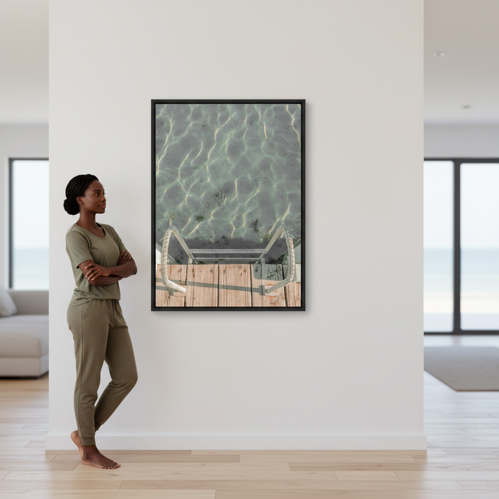 Jetty Ladder Looking Down by Steven Scott