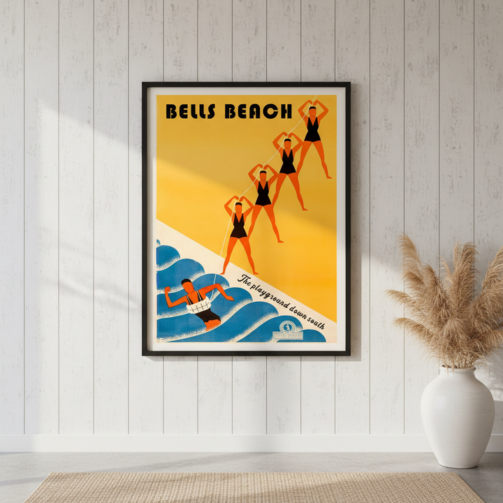 Custom Vintage Beach Club Retro Personalised Wall Art