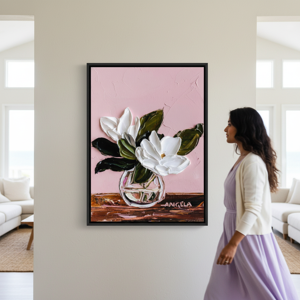Blushing Magnolia by Angela Hawkey