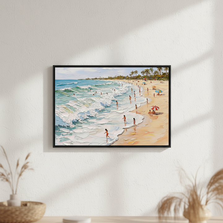 A Day by the Beach Painting Wall Art Print