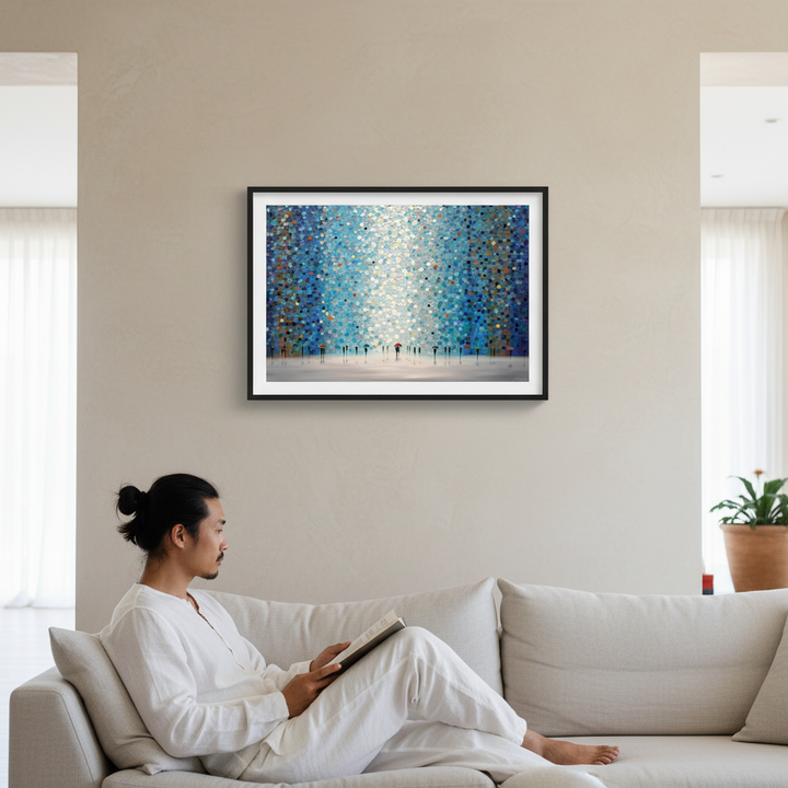 Umbrellas at Night by Ekaterina Ermilkina