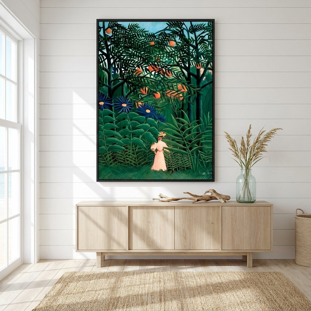 Henri Rousseau Woman Walking in Forest